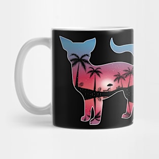 Chihuahua Beautiful Sunset Beach Palm Tree Mug